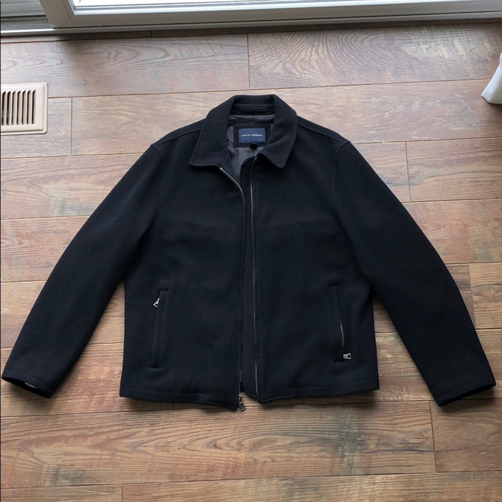 Men’s black Banana republic wool coat